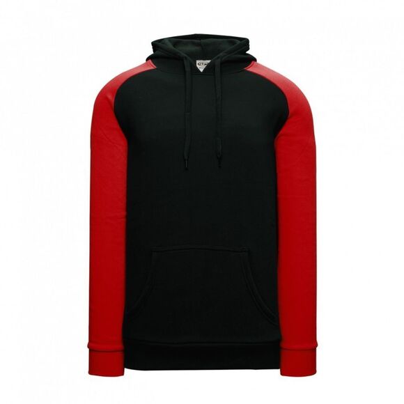 Men's Black and Red Hoodie Sweatshirt, Size Medium, Brand New, Athletic Knit - Picture 1 of 3